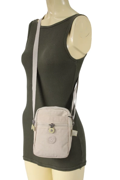 M 227 Mega Bag Krinkıl Kumaş Unisex Küçük Omuz Çantası, Telefonluk - 5