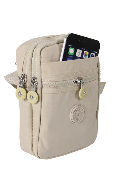 M 227 Mega Bag Krinkıl Kumaş Unisex Küçük Omuz Çantası, Telefonluk - 6