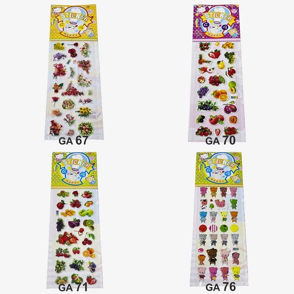 Sticker Seti Kabartmalı ga - 3