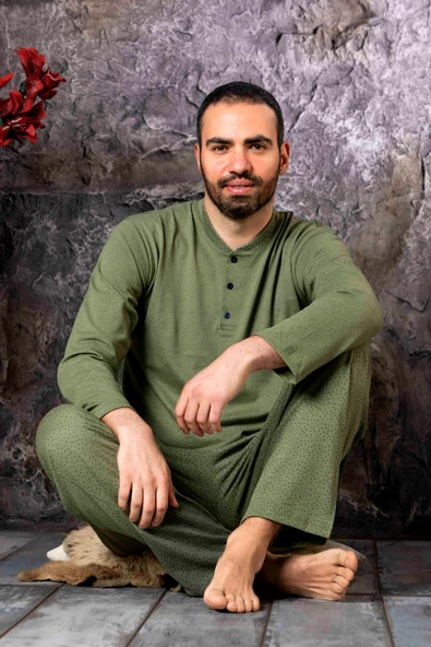 Nisanca Pamuklu Uzun Kollu Erkek Pijama Takımı - 4