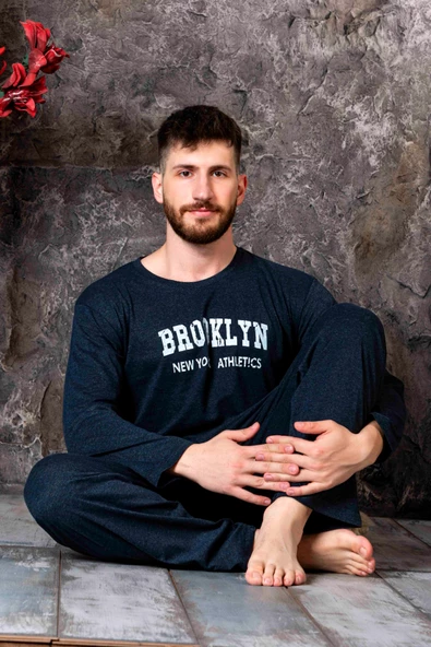 Nisanca Pamuklu Uzun Kollu Erkek Pijama Takımı - 2