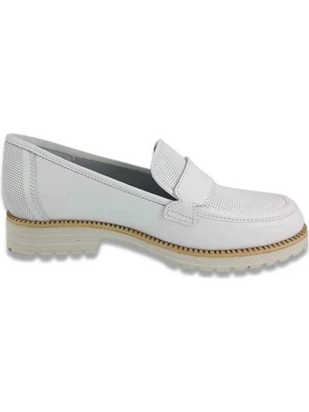 MAMMAMİA D22YA-3245 EVA TABAN LOAFER DERİ KADIN AYAKKABI - 4