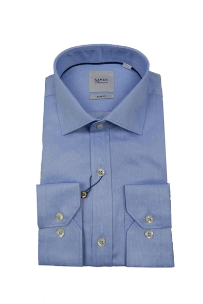 Erkek Slim Fit Puantiyeli Gömlek 1056 BGL-ST02518 ürün görseli