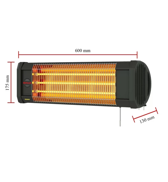 Mirkraft Essby 1800 W Duvar Tipi infrared Elektrikli Isıtıcı - 5