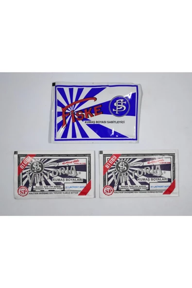 Viktoria Boya Viktoria Kumaş Boyası Koyu Lacivert 2pk+fiske Sabitleme 1pk - 1