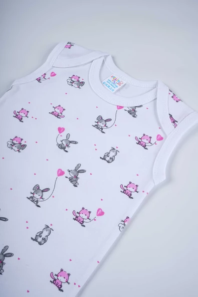 SEÇKİN PAMUK DESENLİ BEBEK ASKILI ÇITÇITLI BADİ ZIBIN - 5