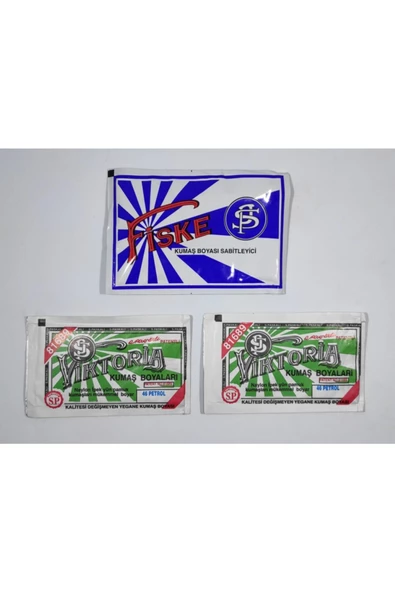 Viktoria Kumaş Boyası PETROL 2pk+fiske Sabitleme 1pk ürün görseli 1