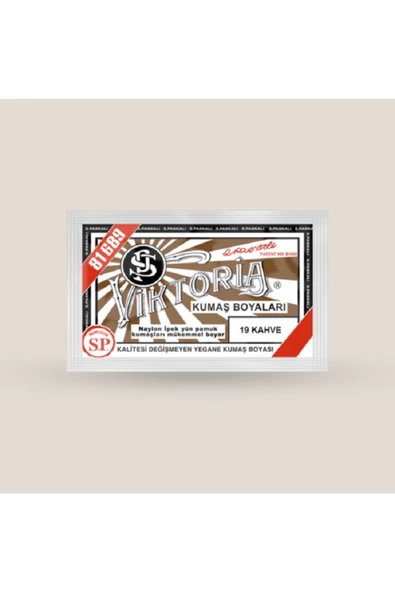 Viktoria Kumaş Boyası Kahve Rengi 2Pk+Fiske Sabitleme 1Pk - Resim 2