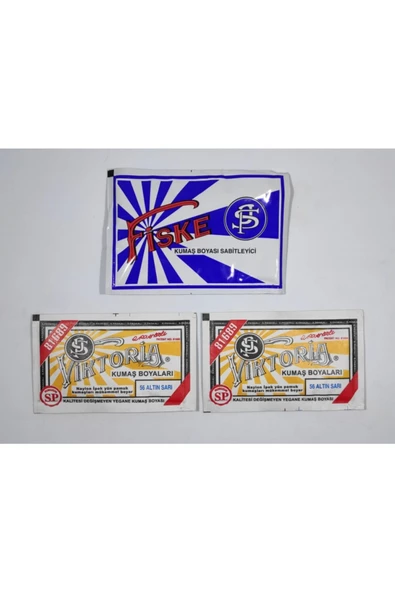 Viktoria Altın Sarı 2pk+fiske Sabitleme 1pk Kumaş Boyası ürün görseli 1