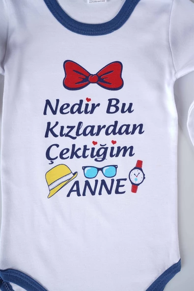 YENİ SEZON NEDİR BU KIZLARDAN ÇEKTİĞİM YAZILI BEBEK ÇOCUK UZUN KOL PAMUK BADY ZIBIN - 6