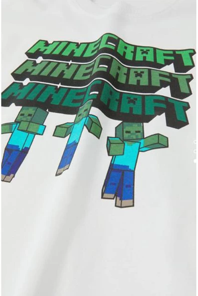 ERKEK ÇOCUK MINECRAFT BASKILI PAMUK TİŞÖRT - 4