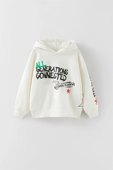 ERKEK ÇOCUK ALL GENERATIONS KAPŞONLU PAMUK SWEAT
