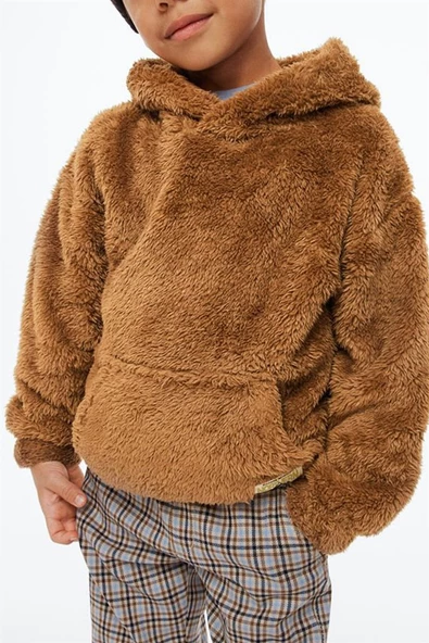 UNİSEX PELÜŞ KAPŞONLU SWEAT