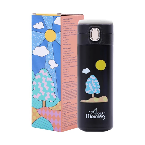 Any Morning SK22017 Sıcaklık Göstergeli Termos 420 ml - 9
