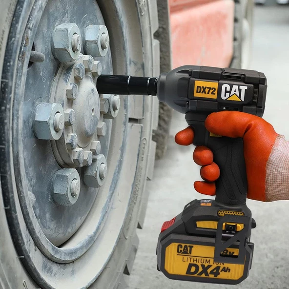 CAT DX72 18Volt/4.0Ah Li-ion Çift Akülü Şarjlı 350Nm Kömürsüz Profesyonel Somun Sıkma - 8