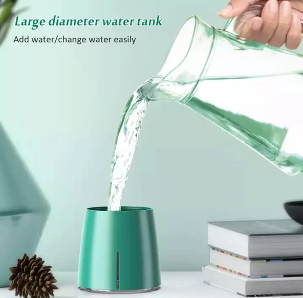 Hava Oda Araç Nemlendirici Buhar Makinesi 200ml Led Işıklı Aroma Difüzörü - 4