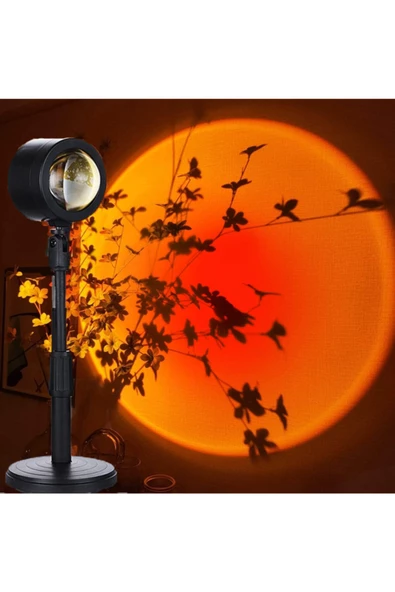 Efektli Gece Lambası Fotoğraf Çekim Işığı  Sunset Red Lamp  Projeksiyon Lambası