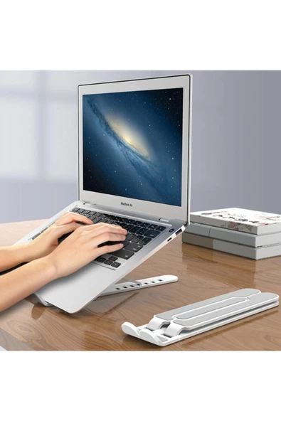 Yükseklik Ayarlı Dizüstü Laptop Tablet Standı Ipad Tutucu Stand - 7