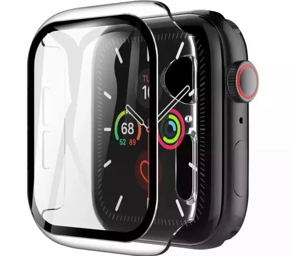 Apple Watch 7 8 45mm Uyumlu Kasa Ve Ekran Koruyucu 360 Tam Koruma Kılıf Gard - 4