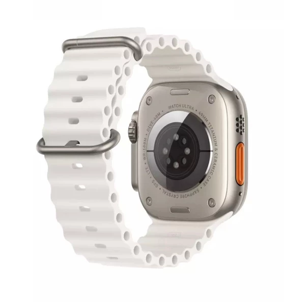 Apple Watch Kordon 3 4 5 6 7 8 SE Ultra Serisi 42 Mm/44 Mm/45Mm/46MM/ 49Mm Uyumlu Ocean Silikon Spor Kayış - 12