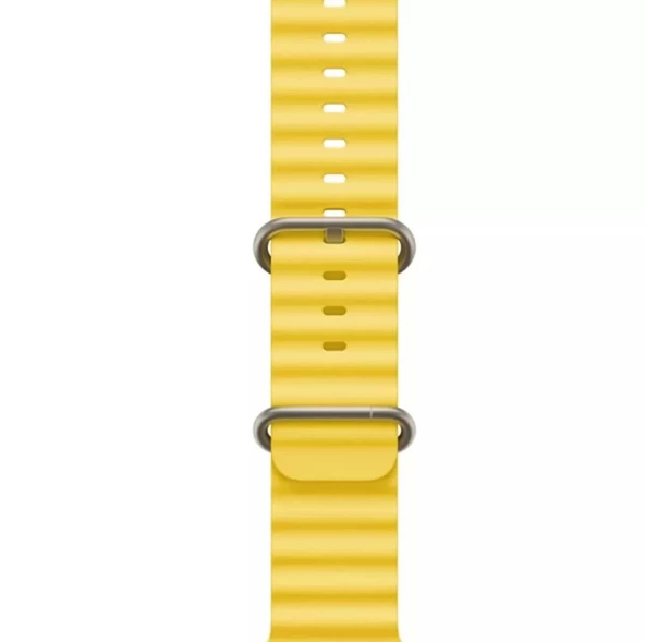 Apple Watch Kordon 3 4 5 6 7 8 SE Ultra Serisi 42 Mm/44 Mm/45Mm/46MM/ 49Mm Uyumlu Ocean Silikon Spor Kayış - 2