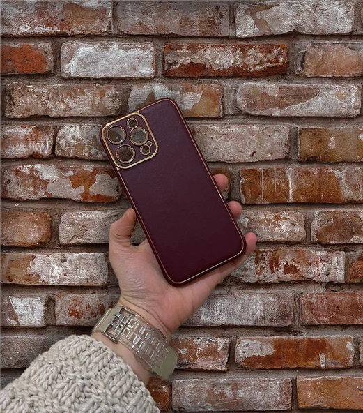 İphone 14 Pro Max Deri Görünümlü Coco Kapak - Resim 11