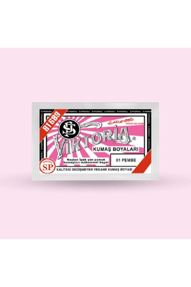 Pembe Kumaş Boyası 2 Paket+1 Paket. Sabitleyici Fiske - 2