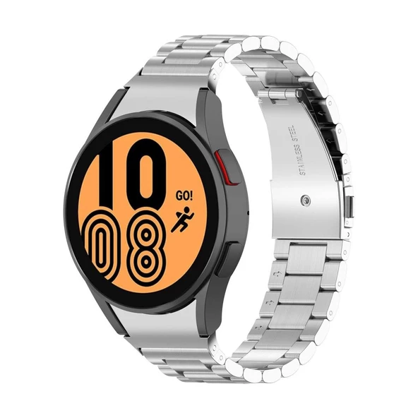 Samsung Galaxy Watch 4 5 6 7 FE 40 44 Classic 42 43 46 47 mm Kordon 1-1 Uyumlu Klipsli Metal Kordon 04 - 4