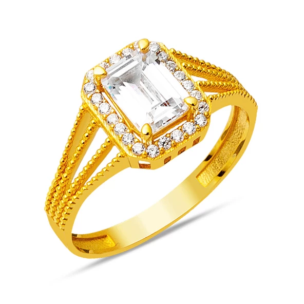 22 Ayar Altın Baget Yüzük ürün görseli 1