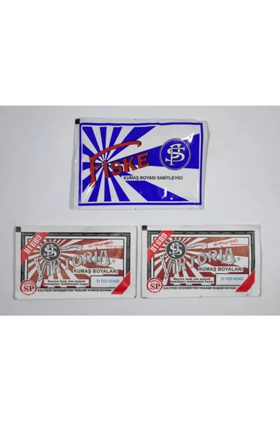 Viktoria Kumaş Boyası FES RENGİ 2pk+fiske Sabitleme 1pk