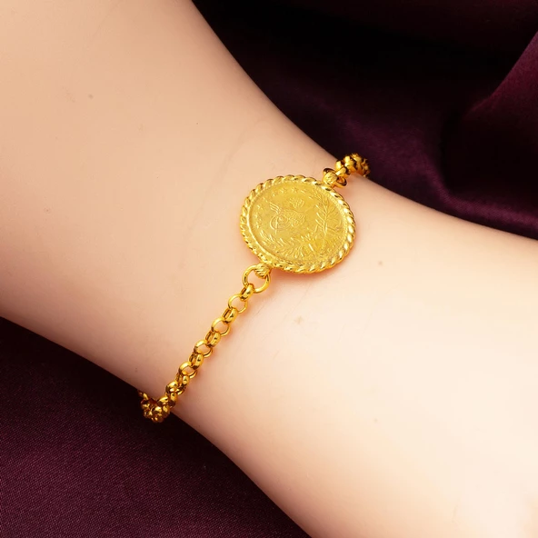 22 Ayar Altın Çeyrek Reşatlı Bileklik - Resim 2