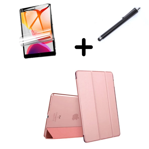 Apple iPad 5. / 6. Nesil Air 1 / 2 9.7 Kılıf Set PU Deri Smart Tablet Kilifi Ekran Koruyucu + Kalem - 8