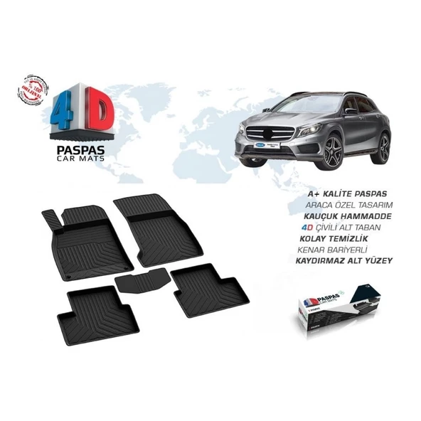 MERCEDES GLA CLASS 2013- SİYAH 4D PASPAS - 2