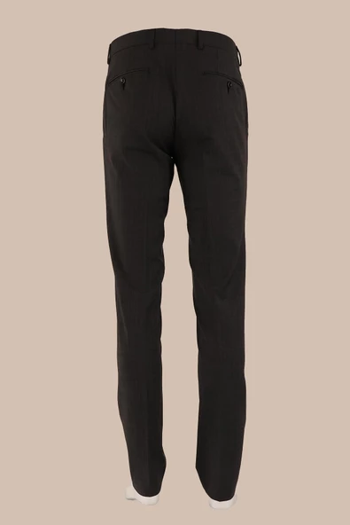 Slim Fit Yünlü Kumaş Pantolon - 4