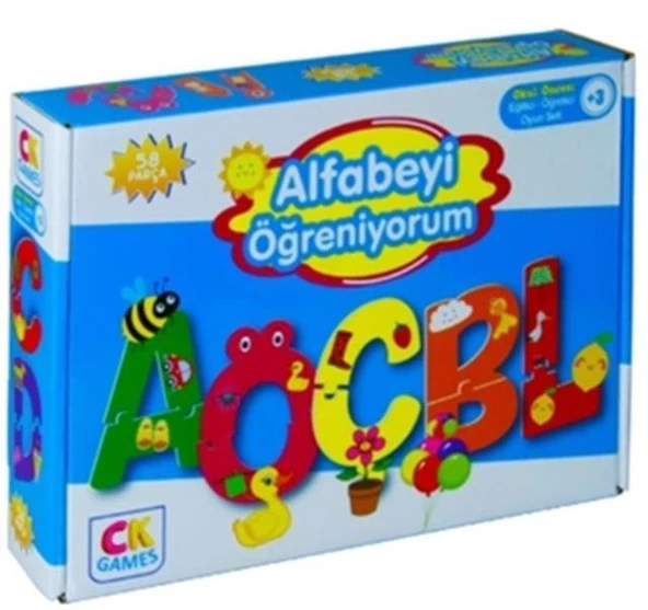 Eğitici Oyun Seti Alfabeyi Öğreniyorum 58 Parça Puzzle