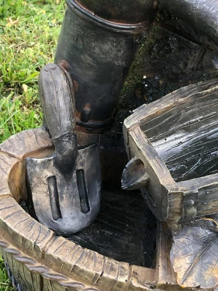 Led Aydınlatmalı Dekoratif Tulumba Çeşme 52x26x20cm DW72035 - Dekoratif Şelale - Resim 5