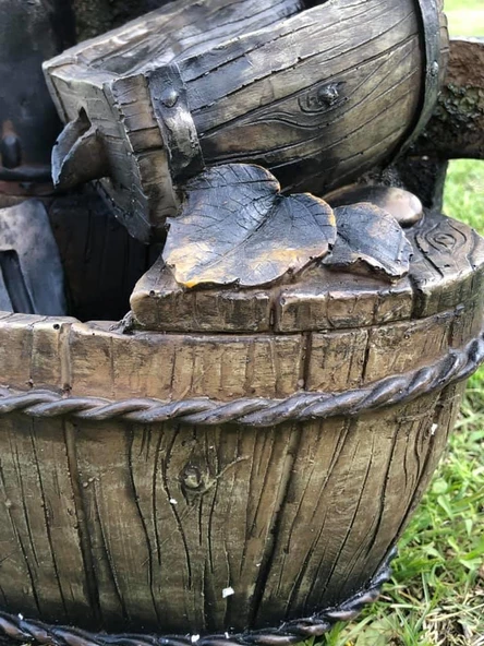 Led Aydınlatmalı Dekoratif Tulumba Çeşme 52x26x20cm DW72035 - Dekoratif Şelale - Resim 7