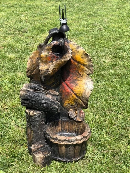 Led Aydınlatmalı Yaprak Model Dekoratif Şelale 50x30x24cm DW72076 ürün görseli