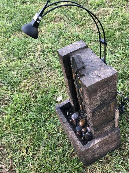 Ledli Dekoratif Şelale 33x20x13cm DW72129 - Masaüstü Şelale - Resim 5