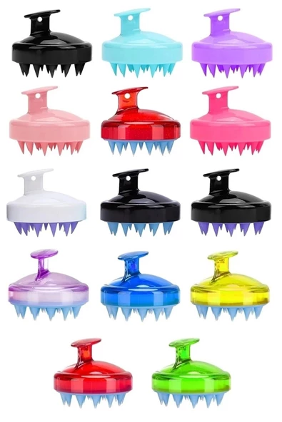 Saç Bakım Fırçası Saç Derisine Masaj Yapan Şampuan Tarağı Duş Fırçası - 3