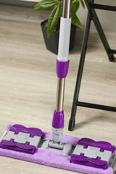 Tilbe Home Sihirli Teleskobik Mop Yedek Bez Hediyeli Yer Mopu Fayans Duvar Yüzey Temizlik Mikrofiber Paspas - 5