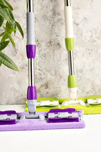 Tilbe Home Sihirli Teleskobik Mop Multi Fonksiyonel Ayarlanır Mikrofiber Mop Paspas Ev Bakım ve Temizlik Seti - 5