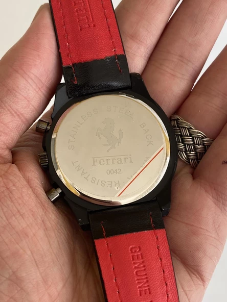 Ferrari 46mm Deri Kordon Erkek Kol Saati 001 (Muadil) - Resim 5