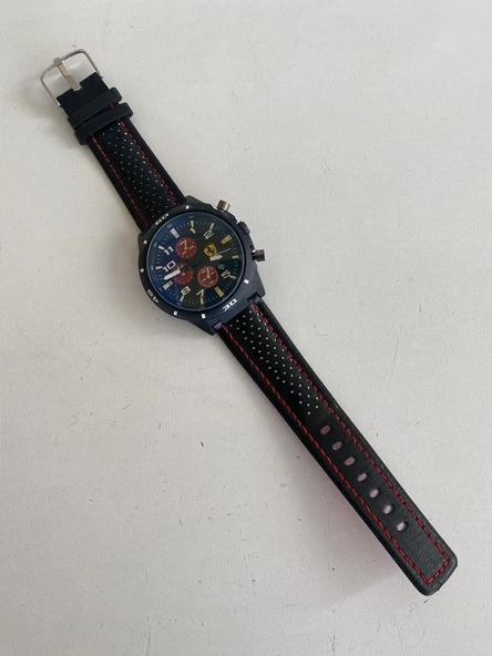 Ferrari 46mm Deri Kordon Erkek Kol Saati 001 (Muadil) - Resim 2