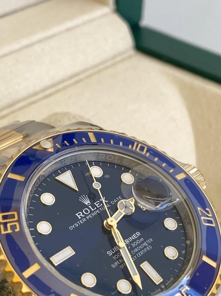 Rolex Submariner 41mm Altın Çelik Kordon Erkek Kol Saati 126613LB - 8
