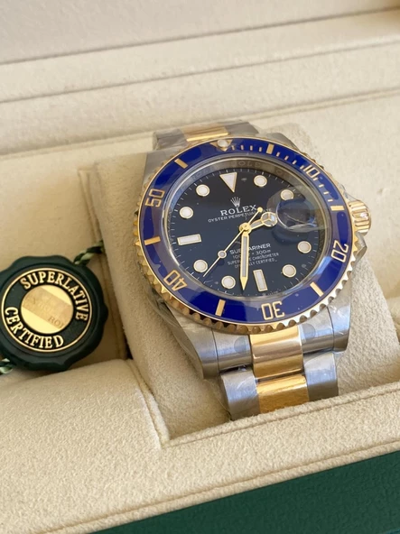 Rolex Submariner 41mm Altın Çelik Kordon Erkek Kol Saati 126613LB - 2