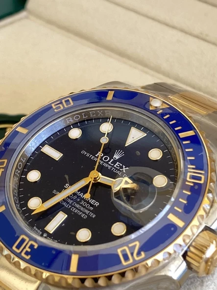 Rolex Submariner 41mm Altın Çelik Kordon Erkek Kol Saati 126613LB - 9
