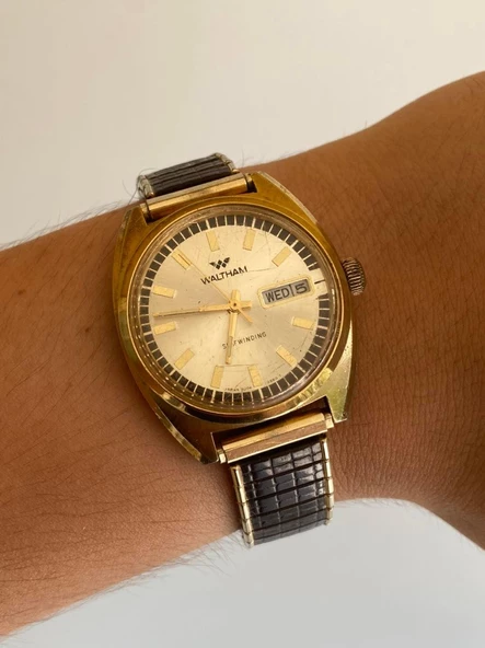 Waltham 38 mm Çelik Kordon Vintage Erkek Kol Saati 2. El - 3