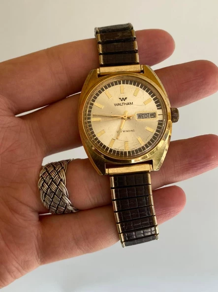 Waltham 38 mm Çelik Kordon Vintage Erkek Kol Saati 2. El - 2