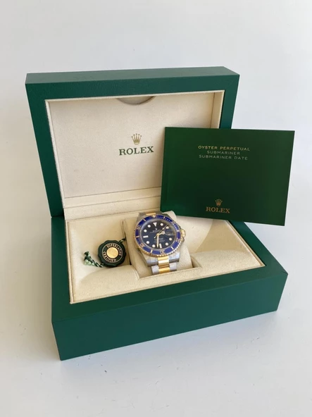 Rolex Submariner 41mm Altın Çelik Kordon Erkek Kol Saati 126613LB - 5